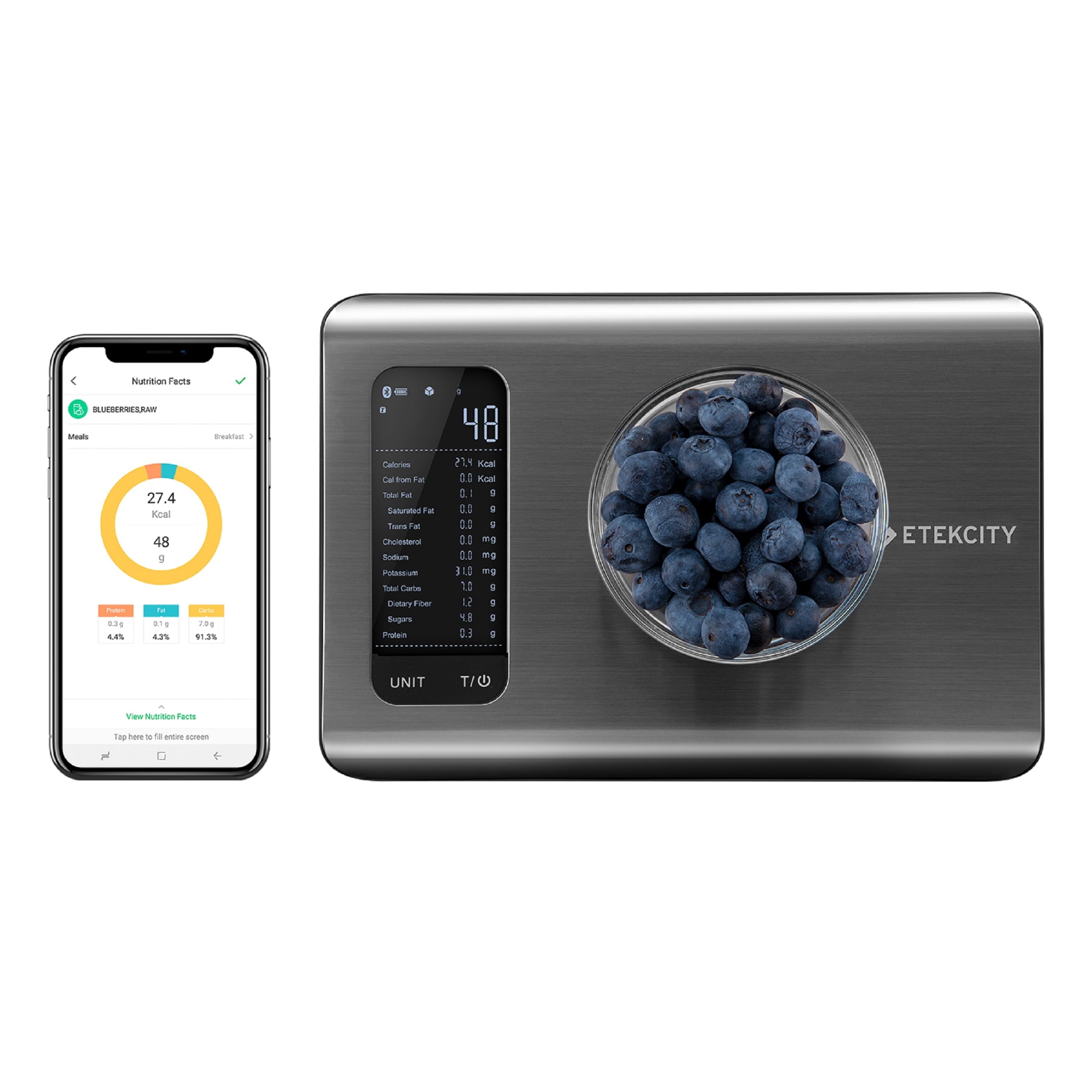 Etekcity Smart Nutrition Scale, Kitchen Scale, Digital Food Scale