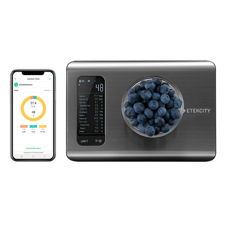 Etekcity Smart Nutrition Scale - Gray, Battery-operated Kitchen