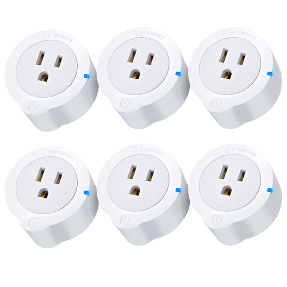 Etekcity Voltson Smart Wifi Outlet Plug, 10 amps, 6 Count