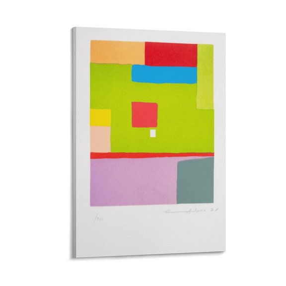 Etel Adnan Fil Du Temps Artworks Canvas Poster Room Aesthetic Wall Art Prints Home Modern Decor Gifts 24x36inch(60x90cm)