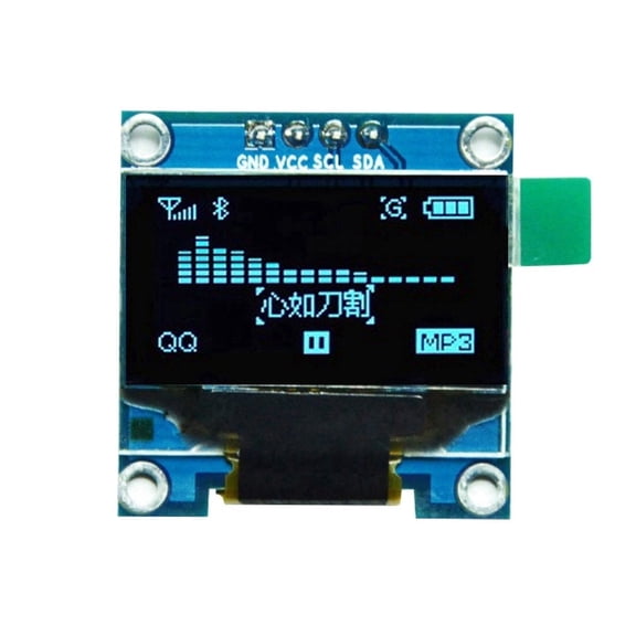 Etepon 0.96" OLED LCD Display, SSD1306, 128X64, I2C/IIC/SPI, 4 Pin, Blue
