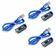 Etepon 3 pack Nano V3.0 Development Board with ATmega328P and CH340, 5V 16MHz Microcontroller, USB Cable Included