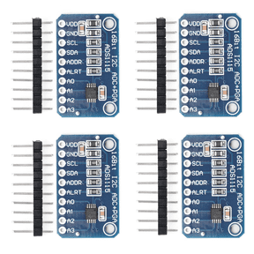 Etepon 4 PCS ADS1115 16-Bit 4-Channel I2C IIC Analog-to-Digital ADC PGA Converter with Programmable Gain Amplifier, High Precision Development Board for Arduino Raspberry Pi