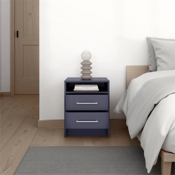 Eter Nightstand Engineered Wood Blue