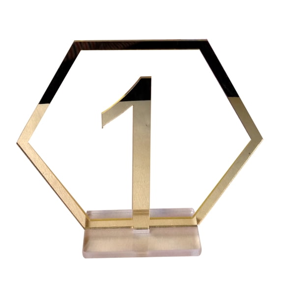 Etereauty Acrylic Wedding Table Numbers 1-20 with Mirror Finish and Stands, Numbered Place Cards for Wedding, Party, Birthday Decoration