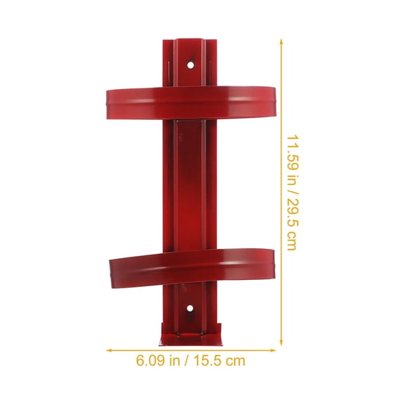 HAKIDZEL Fire Extinguisher Hook Wall Mount Iron Hanger Red 1Pcs 11.6x6.1in