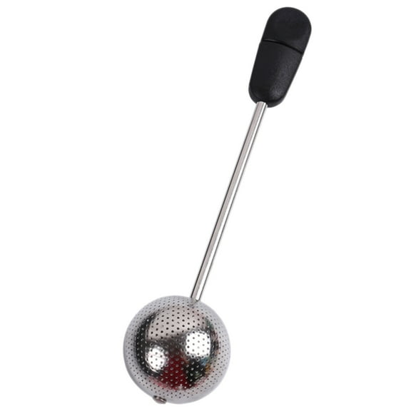 WASHWEPE Tea Strainer Black Stainless Steel 18.6X4.25Cm 1Pcs