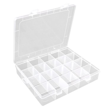 TSV 36 Slots Compartments Clear Adjustable Storage Box Case - Walmart.com