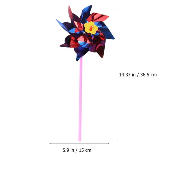 20pcs Plastic Rainbow Pinwheel DIY Windmill Colorful Toy For Kids (Random Color)