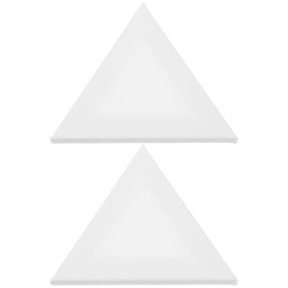 Etereauty 2PCS Irregular Oil Painting Frame Acrylic Porch Decorative Drawing Board Canvas Drawing Panel Creative Drawing Board for Student Artists(Triangle Style White 20cm)