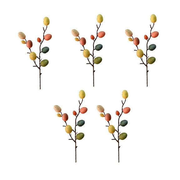 Easter Egg Decorations Stylish DIY Ornaments for Home Decoration 5 Multi Colored Branches