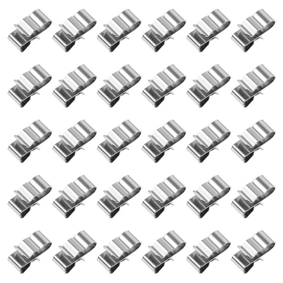 50 Pcs Stainless Steel Solar Photovoltaic Cable Clips for Trailer Frame Wire Clamps