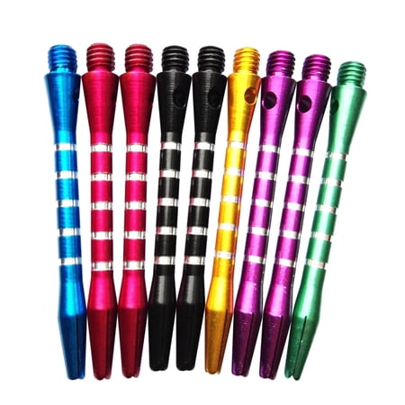 9 Pcs Aluminum Alloy Medium Darts Shafts Stems Throwing Fitting (Multicolor)