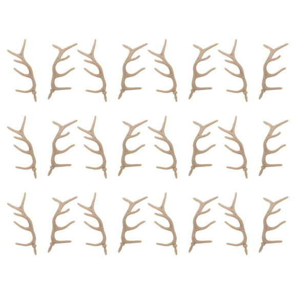 Etereauty Antlers Crafts Deer Faux Horns Christmas Reindeer Fake Antler Mini Horn Plastic Tree Ornament Party Supplies