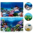 Etereauty Aquarium Sticker,2Pcs Fish Tank Decals Aquarium Background
