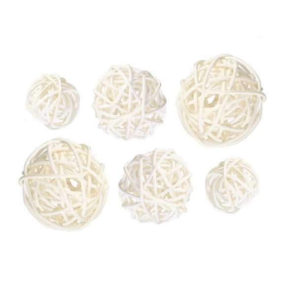 YULIJU Balls Rattan Ball Fillers Wicker Decorative Orbs Centerpiece Bowl Vase Decoration Wedding Twig July Grapevine 4Th
