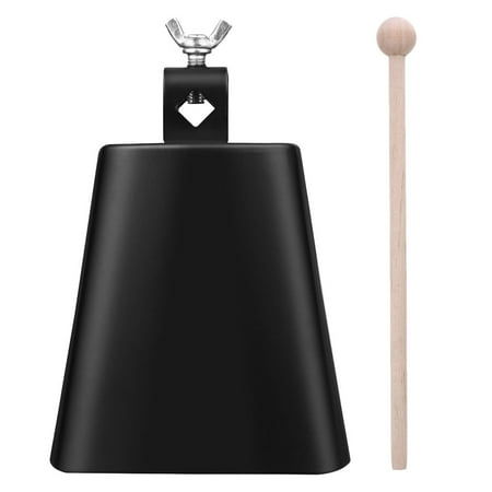 Etereauty Bell Cowbell Percussion Drum Metal Cow Instrument Bells Stick Cowbells Kit Drumset Accessories Noise Music Treatment