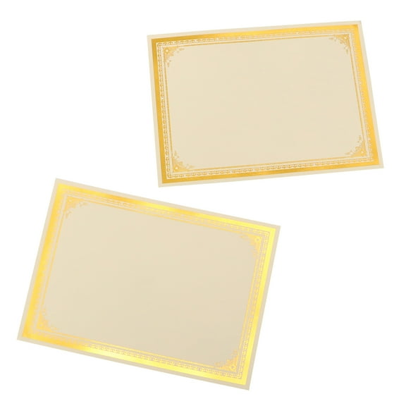Certificate Paper Blank Papers Award Diploma Sheets Printinga4 Graduation Gold Foil Border Paper