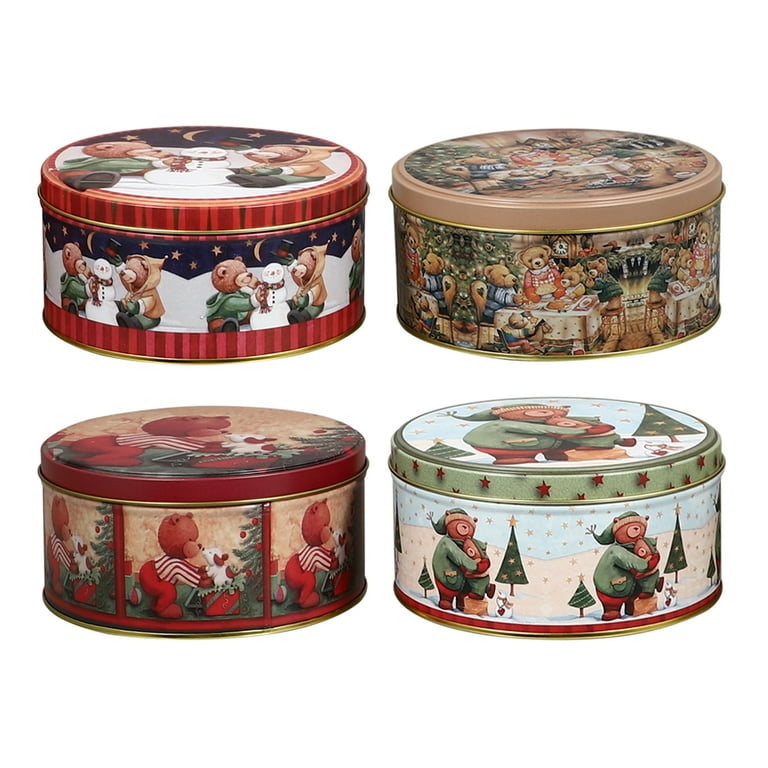 Christmas tin containers deals