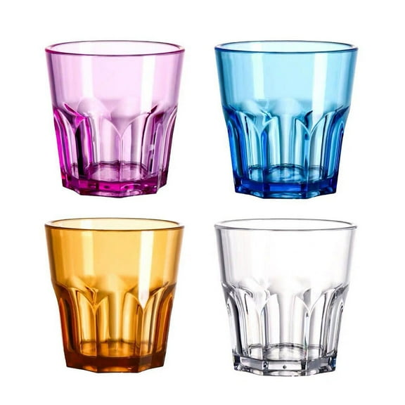 Etereauty Cups Set Cup Drinking Clear Tumblerkidsoctagon Transparent Whisky Tumblers Glass4Glasses Kitchen Acrylic
