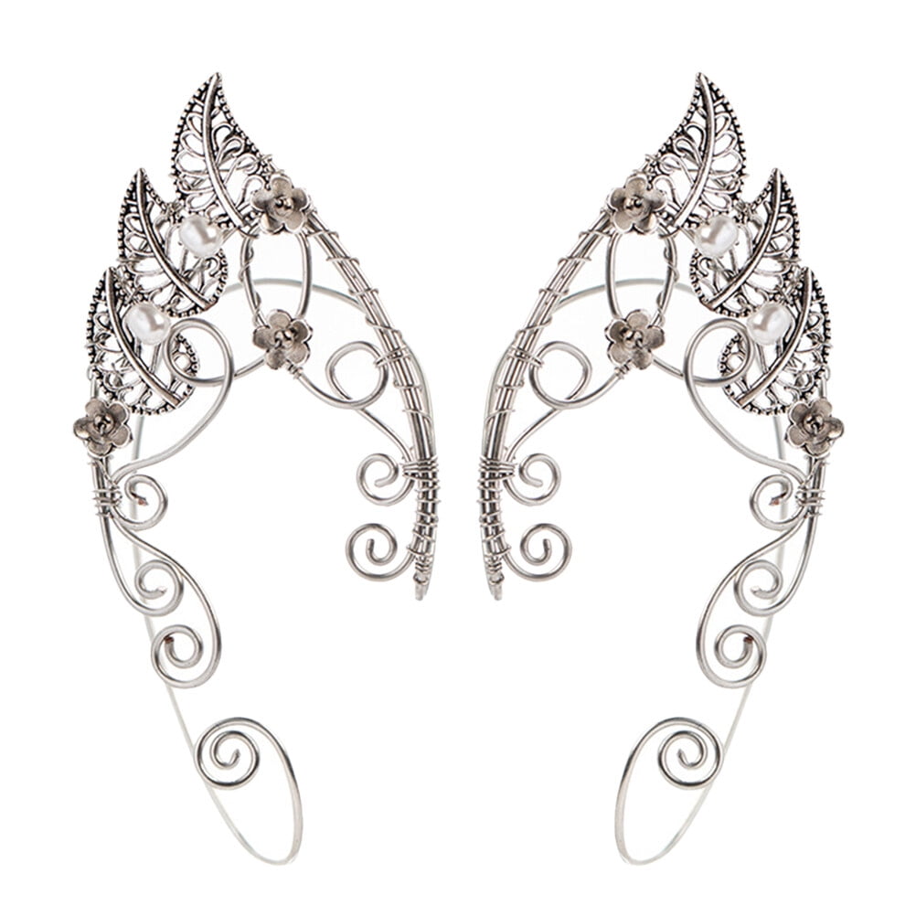 Etereauty Ear Cuffs Elf Earrings Elven Ears Cuff Clip Fairy Non