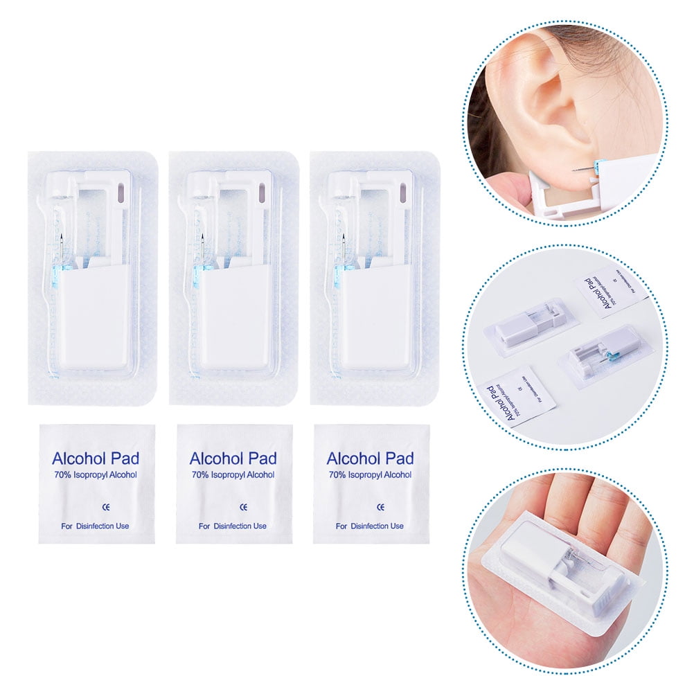 Etereauty Ear Piercing Guns,3Pcs Ear Hole Quick Piercing Guns Sterile