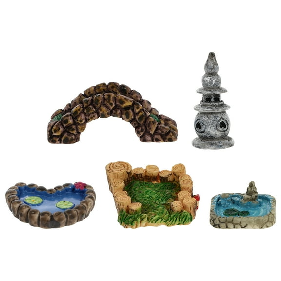 Garden Miniature Decorations Bridge Fairy Zen Decor Lighthouse Figurines Mini Well Sandbox Bridges Water Micro Landscape