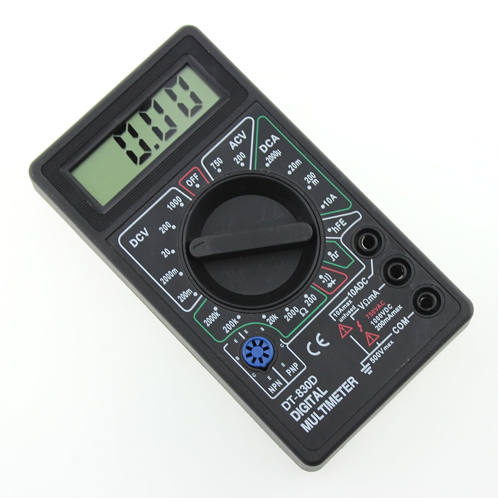 UPOUART 830D Digital Multimeter Black For Transistor Testing 1Set ...