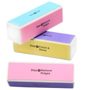 Etereauty Nail Buffer Block Tool Board Emery File Sanding Polishing 4 Way Shiner Fingernail Cuticle Buffernail Shine Diy Home Toe