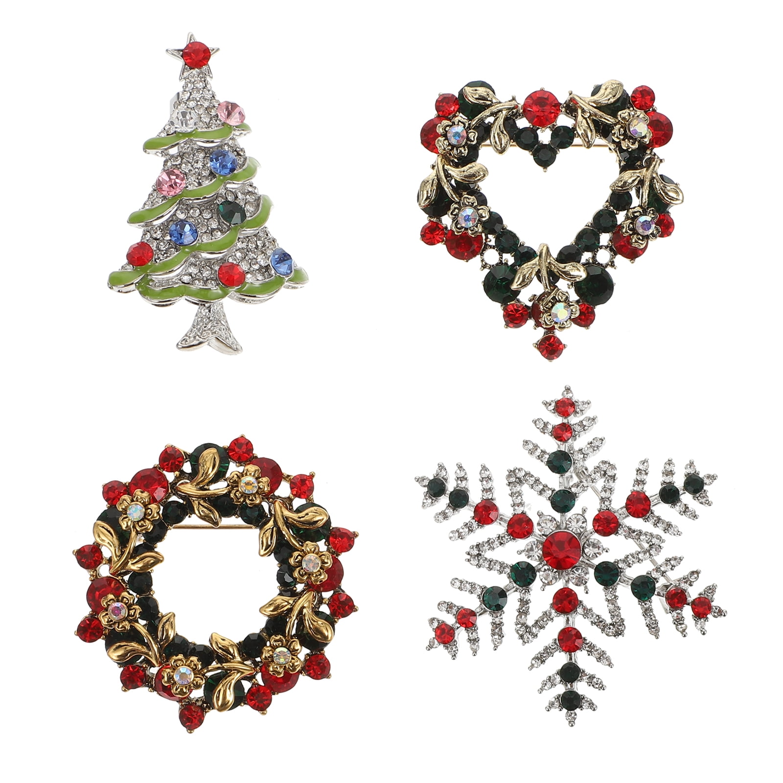 3pcs/set Merry Christmas Custom Brooches Christmas Socks Christmas Tree Elk  Enamel Badge Brooch Women Fashion Party Jewelry