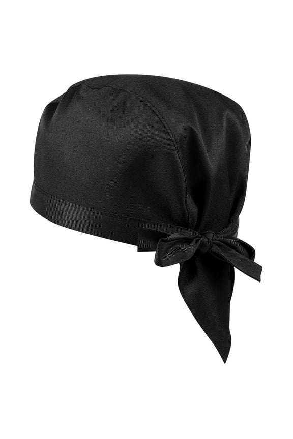 Pirate Chef Hat Waiter Uniform Bakery BBQ Grill Hat Restaurant Cook Work Hat (Black)
