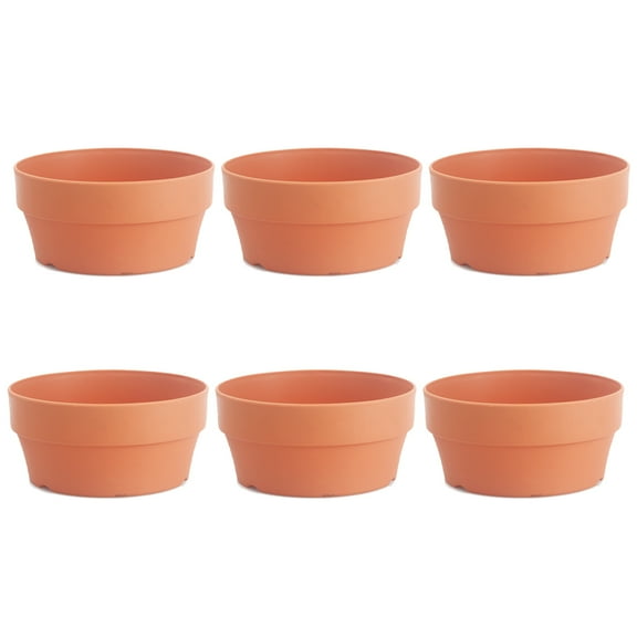 Etereauty Pot Planter Succulent Shallow Bonsai Terracotta Plastic Flower Nursery Pots Plant Starting Cylinder Round Training