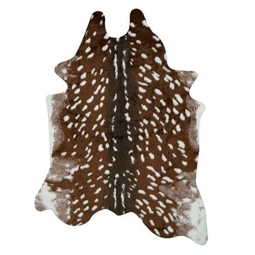 Etereauty Rug Faux Deerhide Cowhide Area Sika Carpethome Cowhides Animals Animal Mat Skins Fur