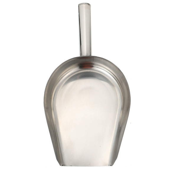 FRCOLOR Stainless Steel Flat Bottom Shovel for Home Use Silver Easy to Clean Lightweight 1pc