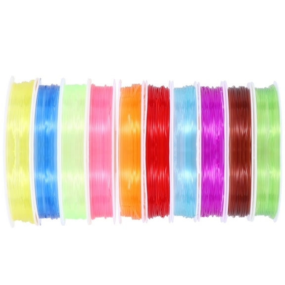10 Rolls DIY Beading Wires Elastic Jewelry Strings Handmade Craft Thread for Bracelet Making Silk Women Girls Students 1.0