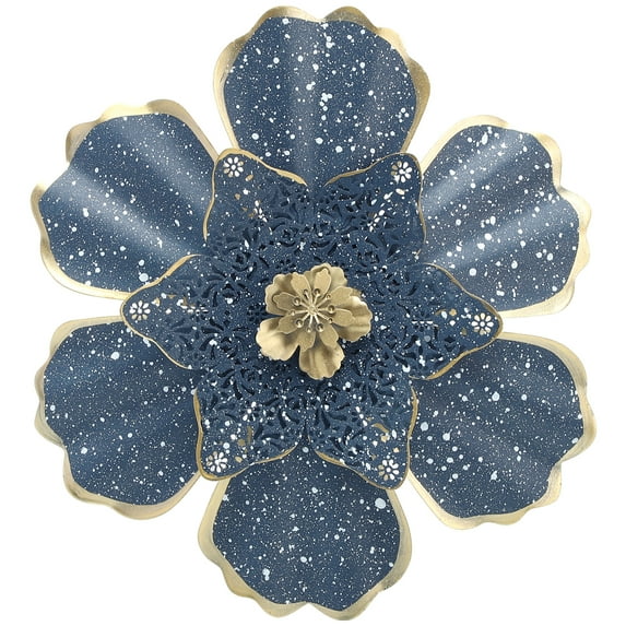 Etereauty Wall Decor Flower Metal Sculpture Flowers Bathroom Farmhouse Art Hanging Floral Iron Bedroom Decorations Living Room