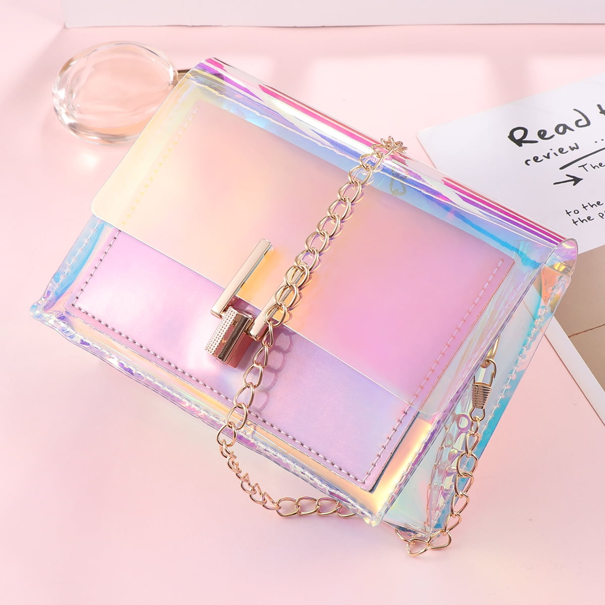 Free Shipping Luxury Pink Mouse Ears Handbag Purse Charm Keychain Women's  Classic Fashion Gift