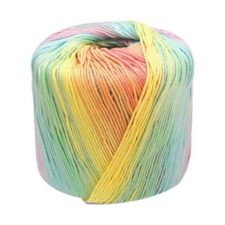 TEHAUX 1 Roll 5 Strands of Rainbow Cotton Crochet Yarn Rainbow Yarn for  Crocheting Sweater Yarn Handmade Throw Pillows Colorful Cotton Rope  Bracelet