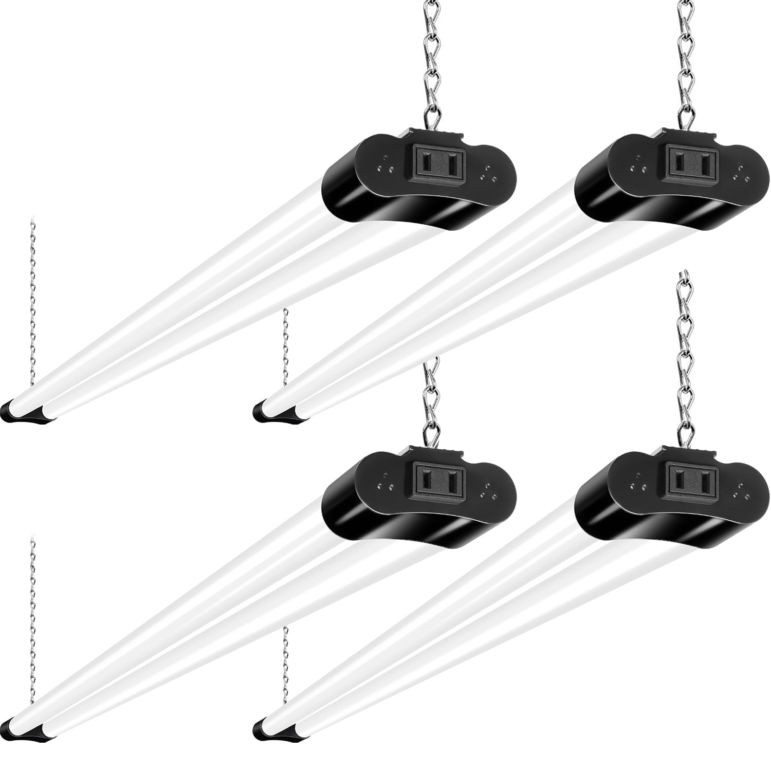 Eterlight 4 Pack 4FT Linkable LED Shop Light for Garage, 4400lm, 42W, 5000K Daylight White