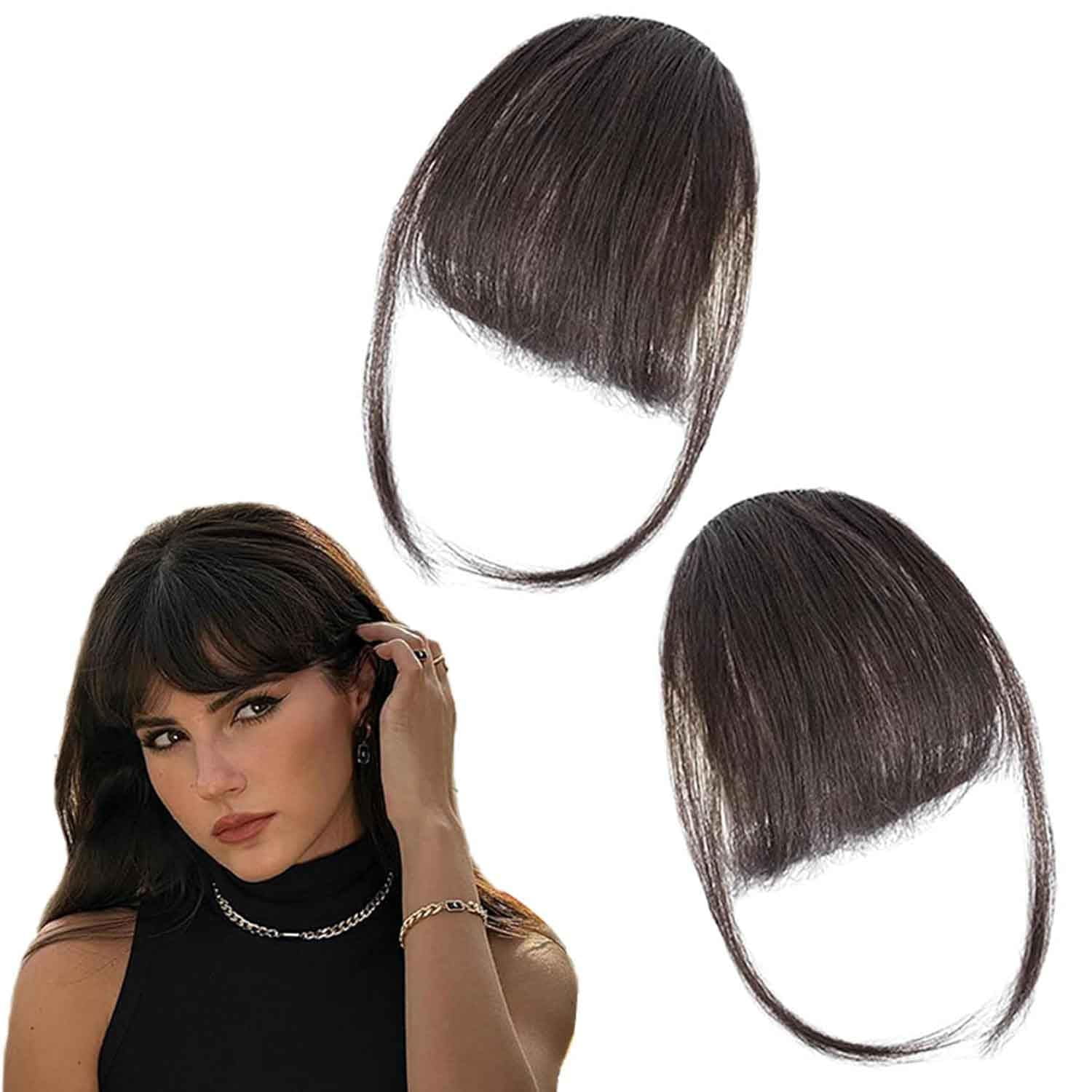 God Rael Bangs Eterna Clip-On Bangs Real Hair - 100% Real Hair, Eterna Clip-On Bangs ...