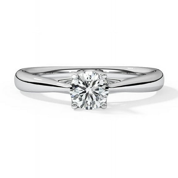 Eterna Jewel 1.4 Ct Round Cut Engagement Ring for Women - Lab Created Diamond - 14K White Gold Over - Prong Set - Ideal for Proposal, Birthday, or Anniversary Gifts - Timeless Jewelry for Her