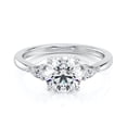 thumbnail image 1 of Eterna Jewel 1.4 Ct Round Cut Lab-Created Three Stone Engagement Ring - 14K White Gold Plated Solitaire Wedding Ring - Prong Set Diamond Ring - Perfect Gift for Women’s Proposal or Anniversary, 1 of 3