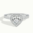 thumbnail image 1 of Eterna Jewel 1.8 Ct Heart Cut Excellent Engagement Wedding Ring for Her - 14K White Gold Plated Halo Solitaire with Accents Rings - Lab-Created Simulated Diamond - Elegant Ring for Women, 1 of 3