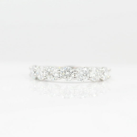 Eterna Jewel 1.89 Ct Lab Created Diamond Engagement Band - Elegant Bridal Band for Women's - 14K White Gold Over Band - Perfect for Proposals, Anniversaries, or Birthday Celebrations