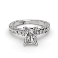 thumbnail image 1 of Eterna Jewel 2.2 Ct Radiant Cut Lab Created Diamond Engagement Ring - Side Stone Solitaire with Accents in 14K White Gold Plated - Wedding Ring for Her - Classic Ring Design for Special Occasions, 1 of 3