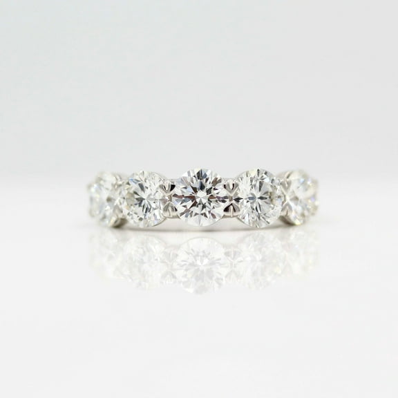 Eterna Jewel 2 Ct Round Cut Diamond Engagement Band for Women - Lab Created Diamond in 14K White Gold Over Band - Elegant Prong Setting - Ideal for Proposals, Anniversaries, or Special Occasions