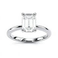 thumbnail image 1 of Eterna Jewel Emerald Cut Simple Solitaire Designer Ring – 1.56 Ct Lab-Created Diamond Engagement Ring – 14K White Gold Plated Rings - Wedding Ring for Women – Unique Bridal Jewelry Gift, 1 of 3