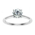thumbnail image 1 of Eterna Jewel Round Cut Brilliant Engagement Wedding Ring - 2 Ct Lab-Created Simulated Diamond - 14K White Gold Plated Prong Setting - Classic Solitaire Ring - Beautiful Diamond Ring for Daily Wear, 1 of 3