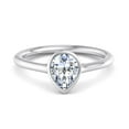 thumbnail image 1 of Eterna Jewel1.7 Ct Pear Cut Lab Created Diamond Ring - 14K White Gold Plated Bezel Set Solitaire Wedding Ring - Daily Wear Engagement Ring for Her - Great Gift for Graduations and Celebrations, 1 of 3