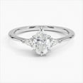 thumbnail image 1 of Eterna Jewel1.8 Ct Pear Cut Lab Created Diamond Ring - 14K White Gold Plated Three Stone Engagement Ring for Women - 6 Prong Set Wedding Ring - Ideal Gift for Anniversaries or Birthdays, 1 of 2